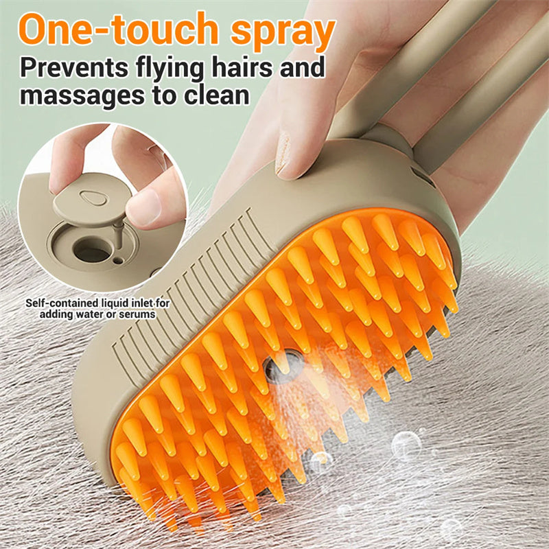Cat Steam Brush Steamy Dog Brush 3 In 1 Electric Spray Cat Hair Brushes For Massage Pet Grooming Comb c Pet Products