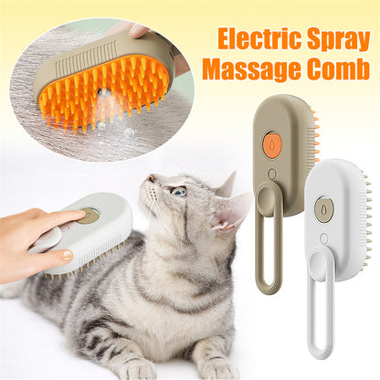 Cat Steam Brush Steamy Dog Brush 3 In 1 Electric Spray Cat Hair Brushes For Massage Pet Grooming Comb c Pet Products