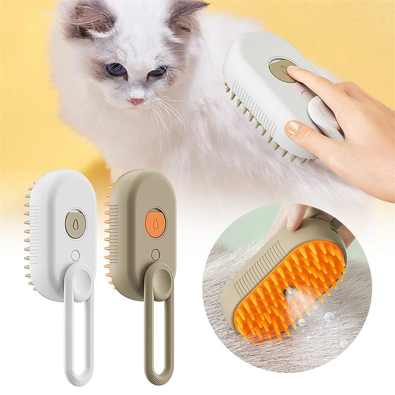 Cat Steam Brush Steamy Dog Brush 3 In 1 Electric Spray Cat Hair Brushes For Massage Pet Grooming Comb c Pet Products