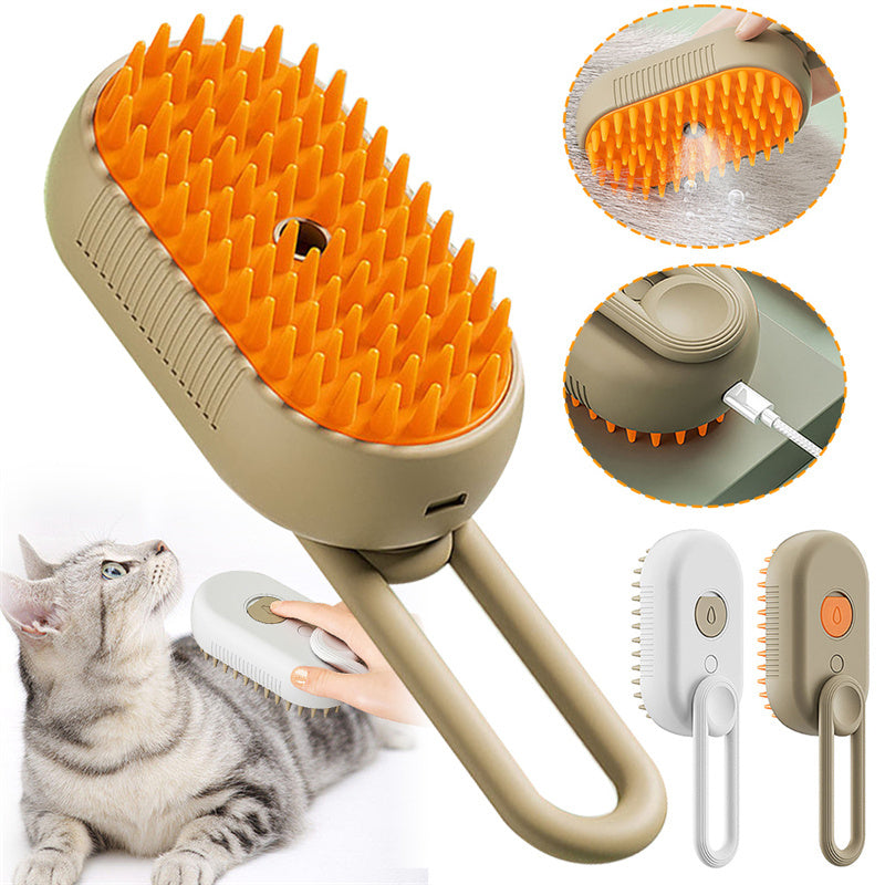 Cat Steam Brush Steamy Dog Brush 3 In 1 Electric Spray Cat Hair Brushes For Massage Pet Grooming Comb c Pet Products